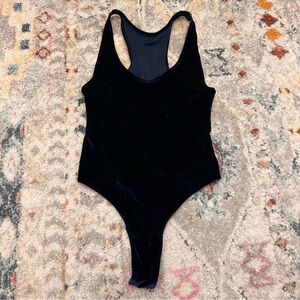 Navy Velvet Bodysuit